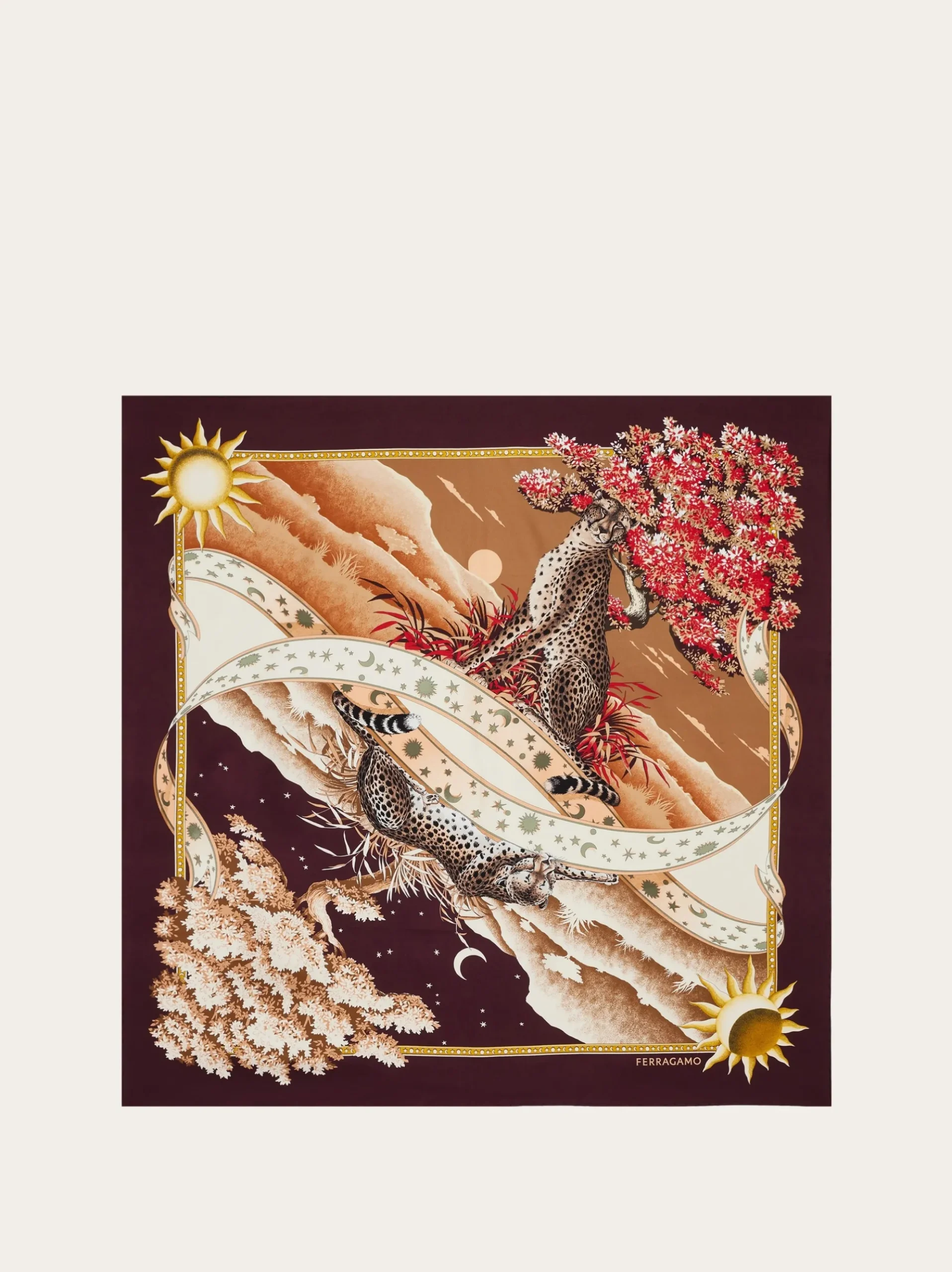 Day & Night print silk scarf - Women