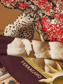 Day & Night print silk scarf - Women
