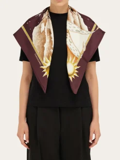Day & Night print silk scarf - Women