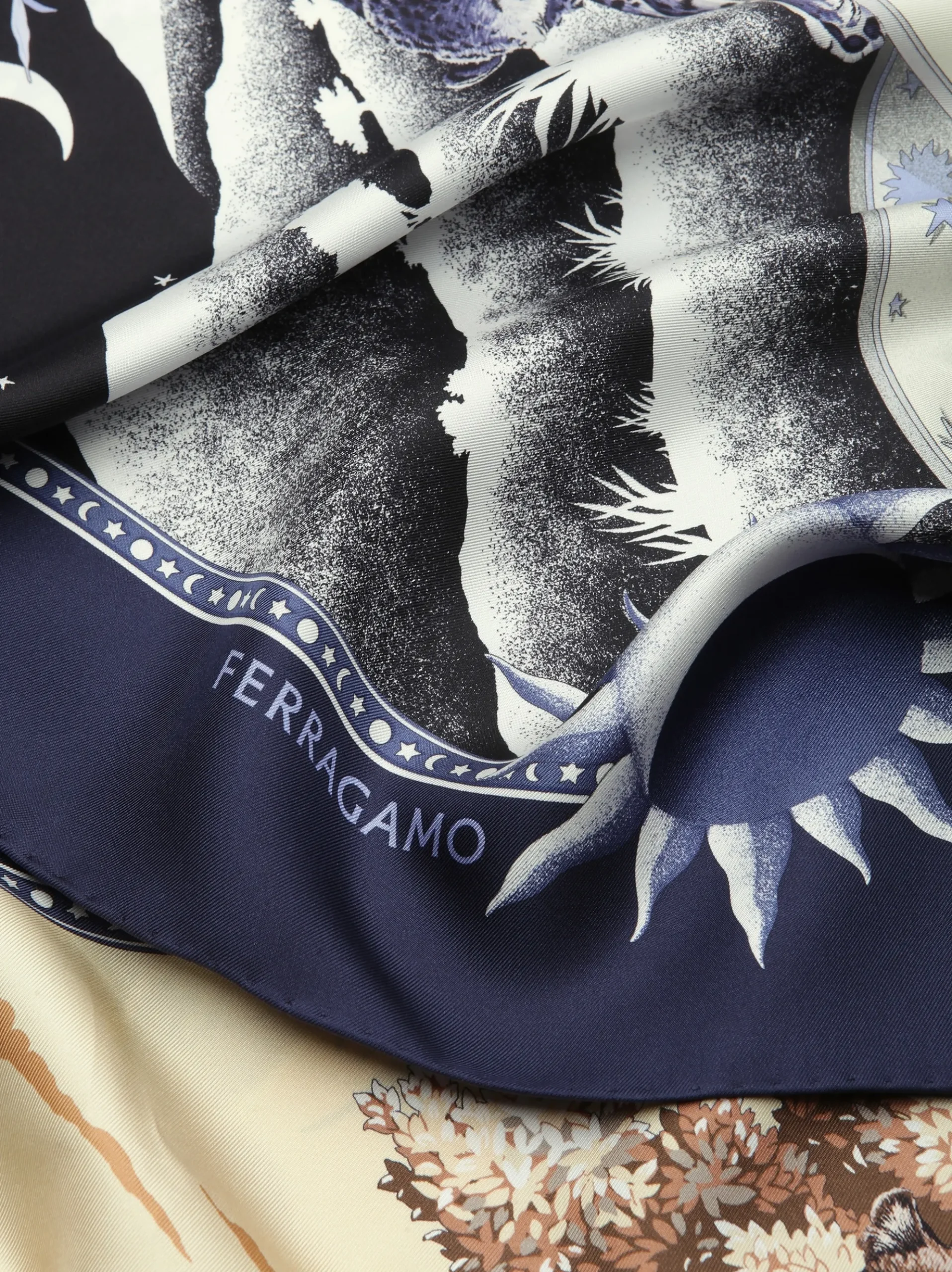 Day & Night print silk scarf - Women
