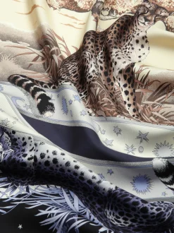 Day & Night print silk scarf - Women
