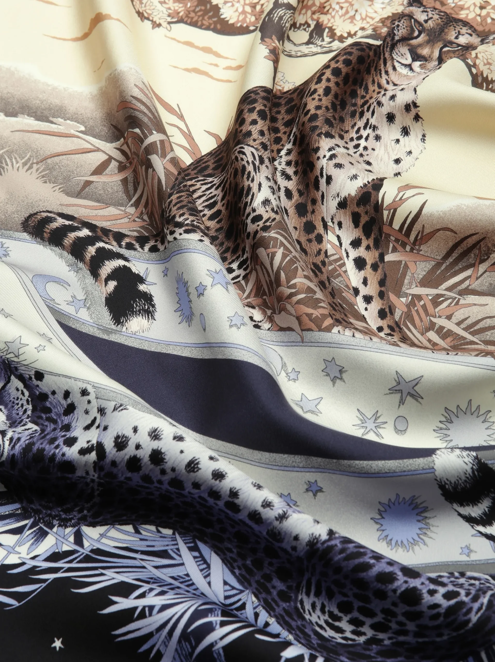 Day & Night print silk scarf - Women