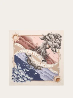 Day & Night print silk scarf - Women