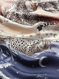 Day & Night print silk scarf - Women