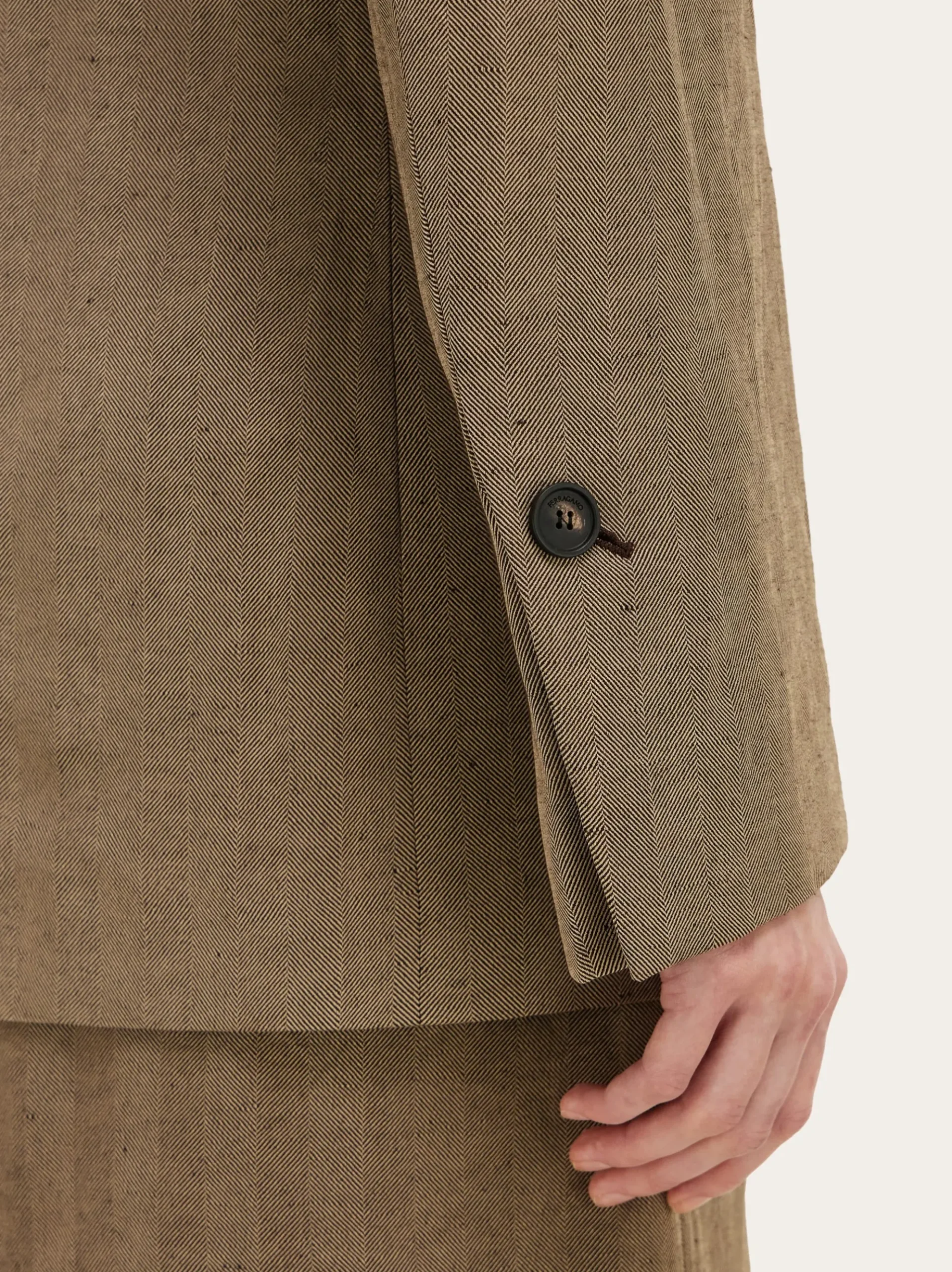 Double breasted linen blend blazer - Women