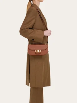 Double Gancini East-West crossbody bag - Women