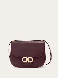 Double Gancini North-South crossbody bag - Women