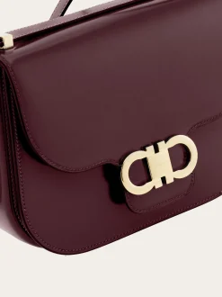 Double Gancini North-South crossbody bag - Women