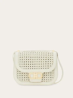 Double Gancini North-South crossbody bag - Women