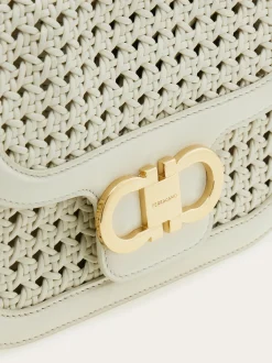 Double Gancini North-South crossbody bag - Women