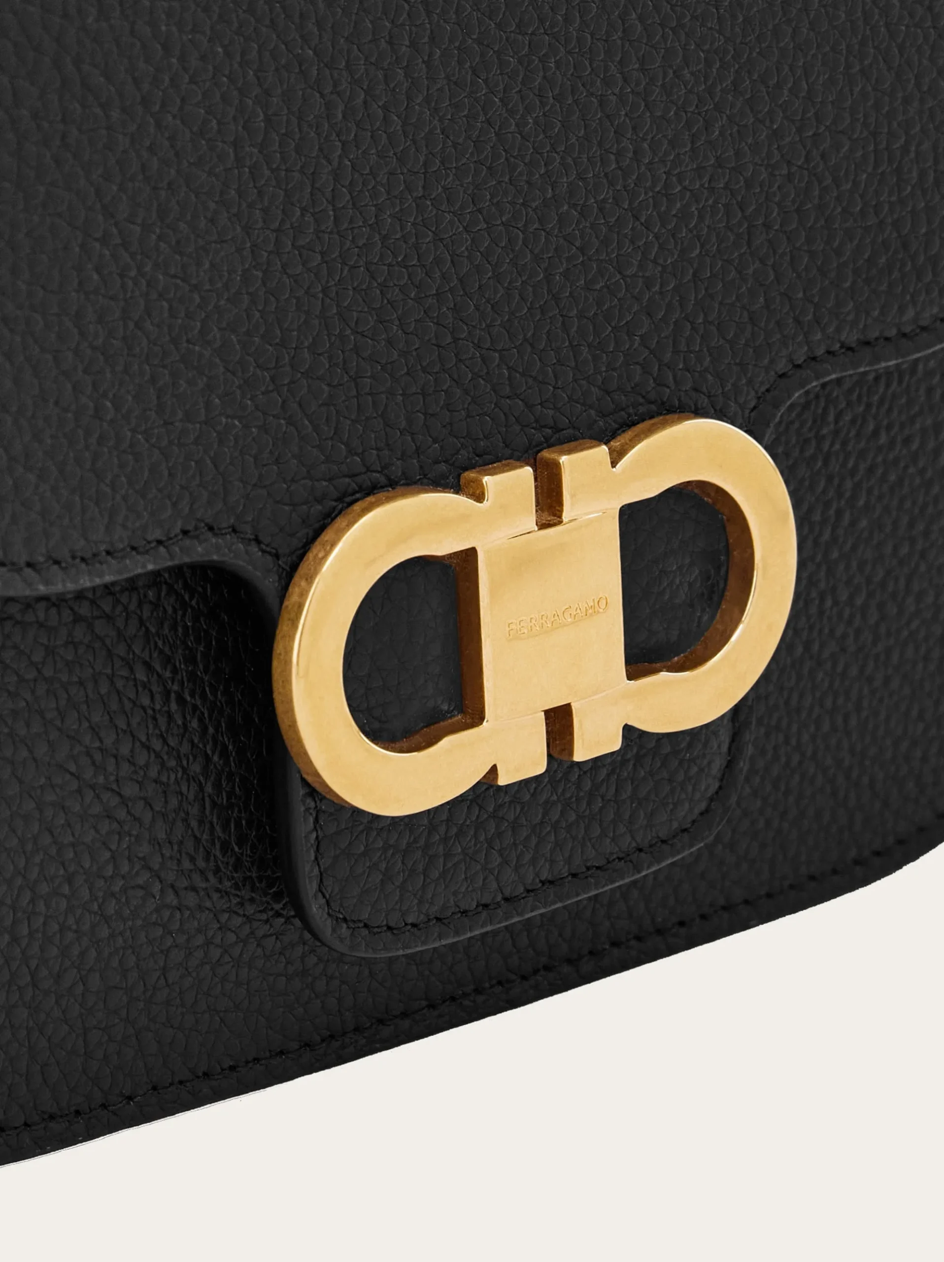 Double Gancini North-South crossbody bag - Women