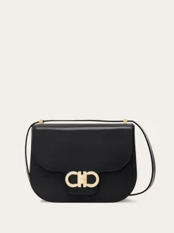 Double Gancini North-South crossbody bag - Women