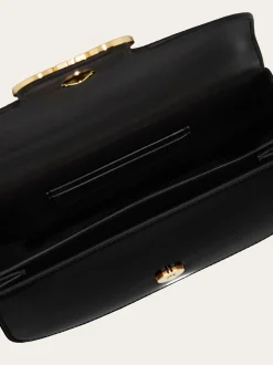 Double Gancini North-South crossbody bag - Women