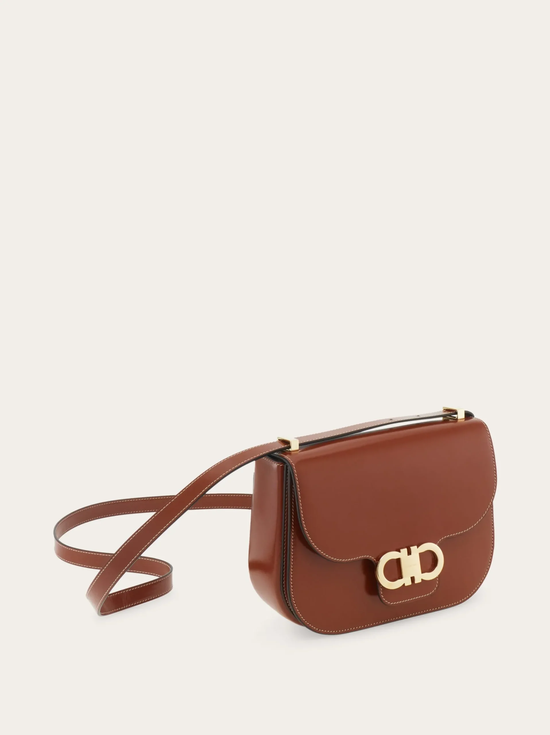 Double Gancini North-South crossbody bag - Women