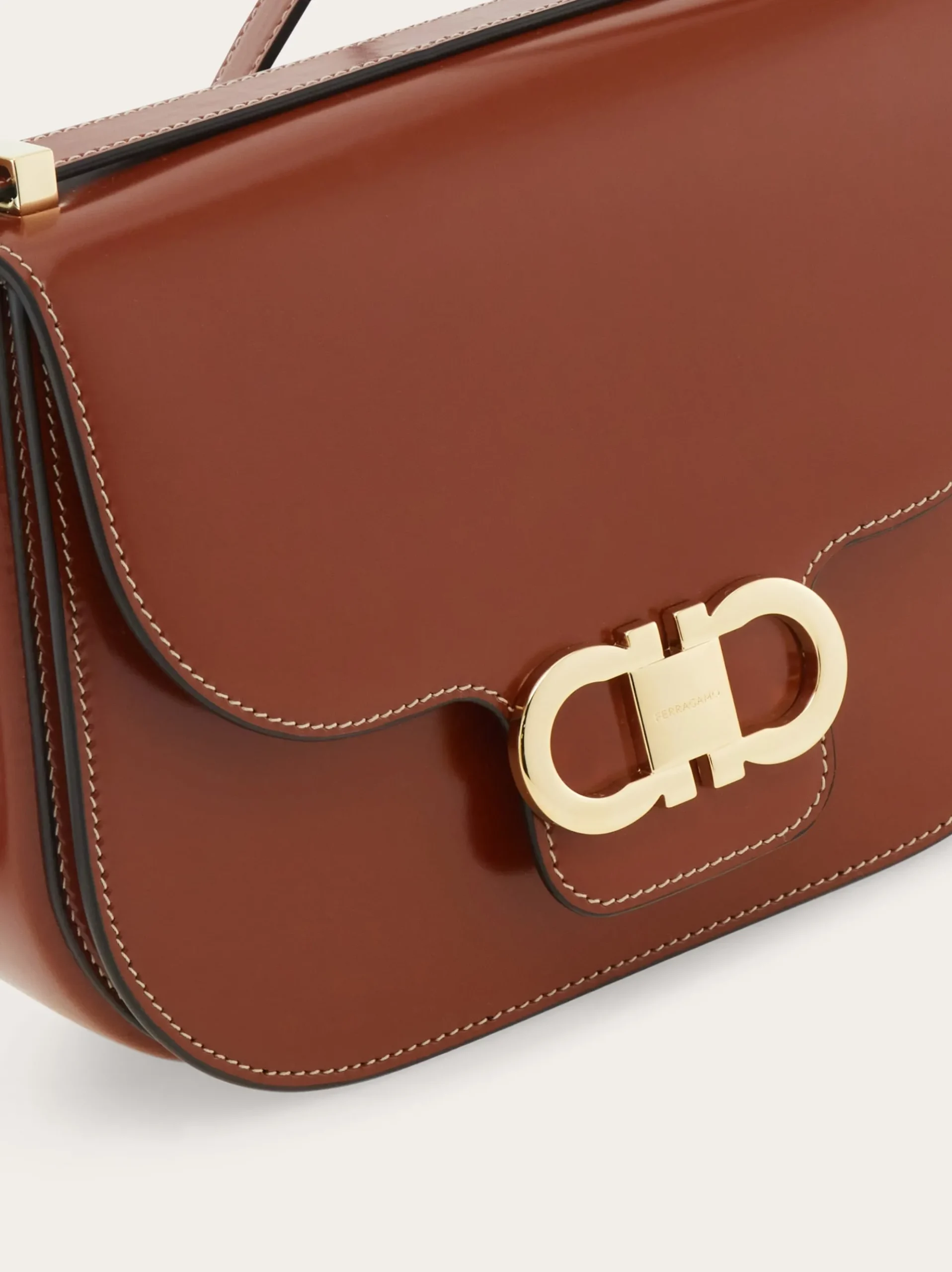 Double Gancini North-South crossbody bag - Women