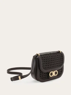 Double Gancini North-South crossbody bag (XS) - Women