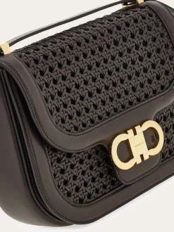 Double Gancini North-South crossbody bag (XS) - Women