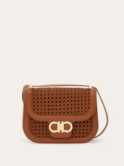 Double Gancini North-South crossbody bag (XS) - Women