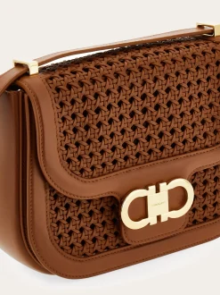 Double Gancini North-South crossbody bag (XS) - Women