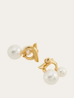 Double pearl earrings - Women