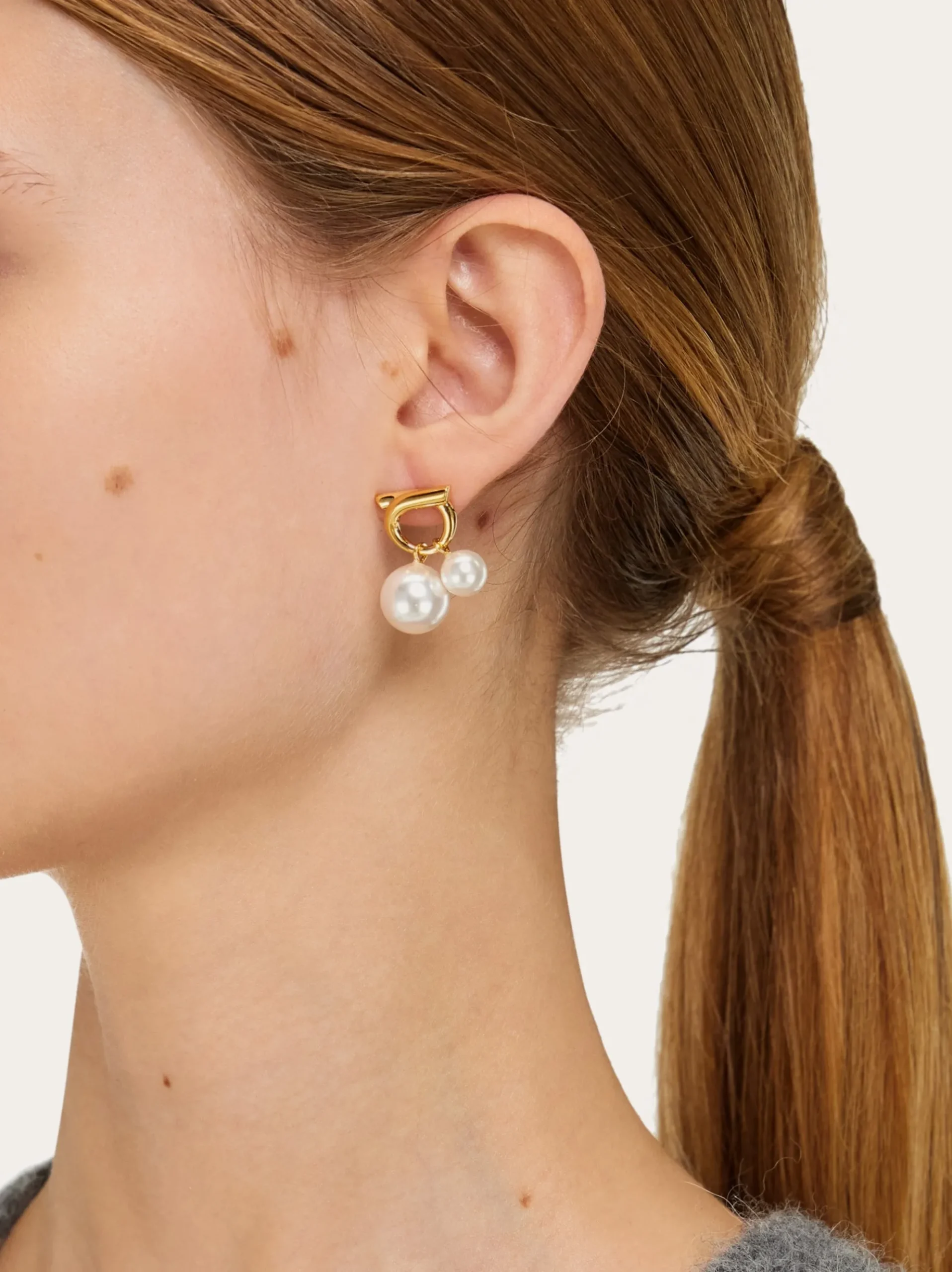 Double pearl earrings - Women