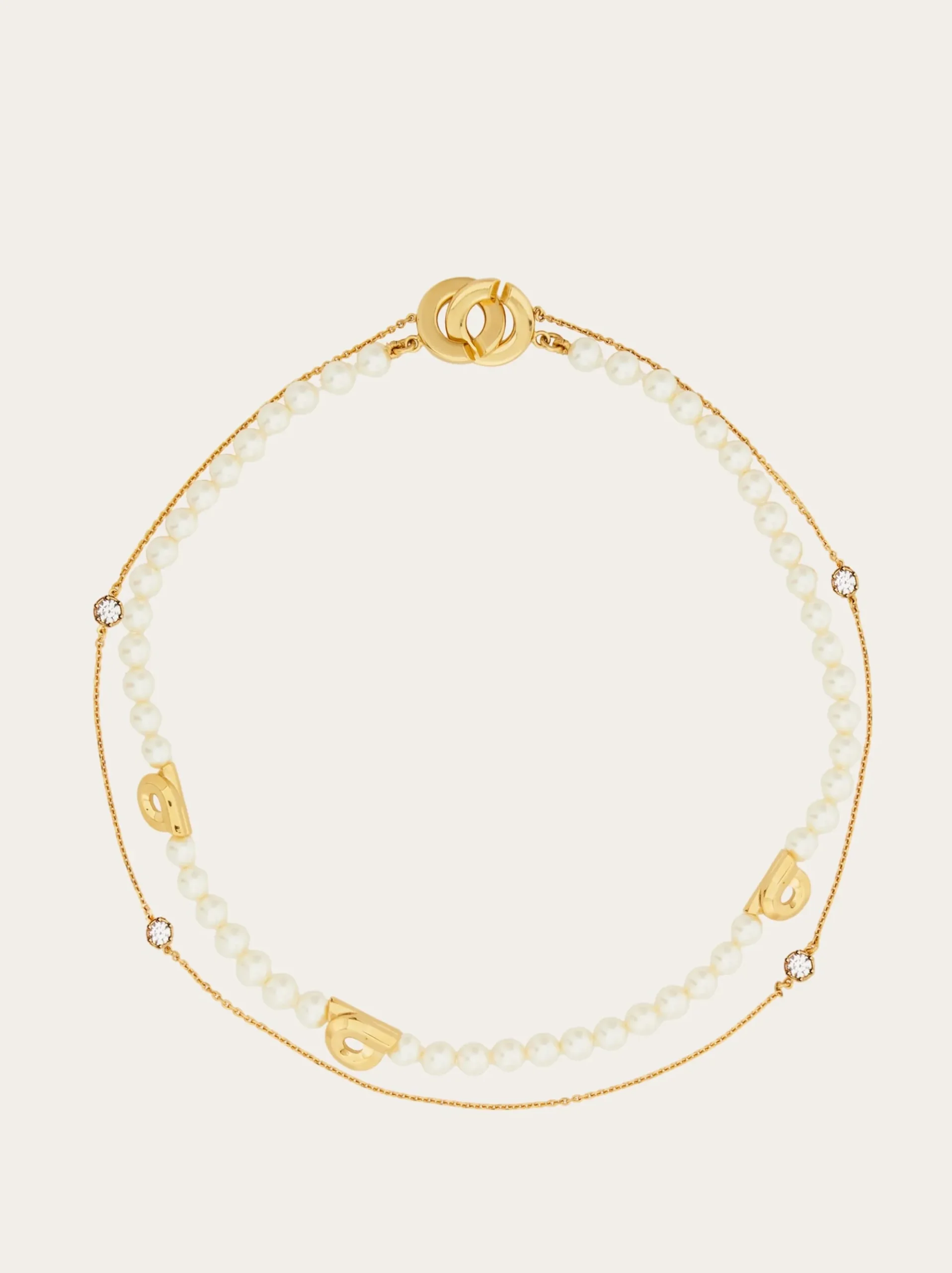 Double strand necklace with pearls - Women