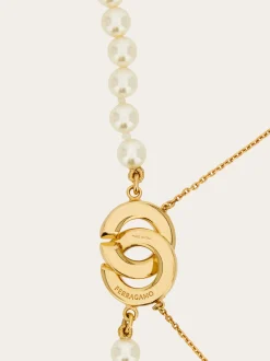 Double strand necklace with pearls - Women