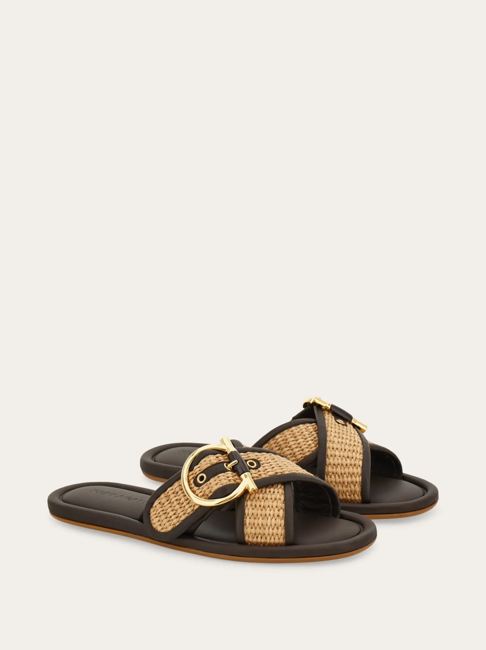 Double strap Gancini ornament slide - Women