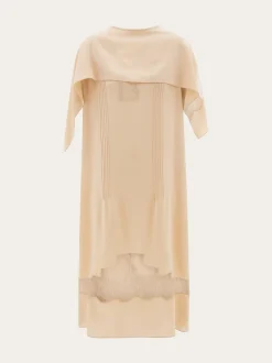 Dress with lace inserts - Women