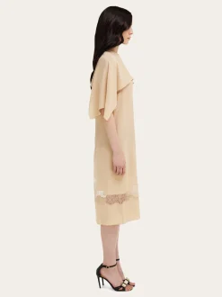 Dress with lace inserts - Women