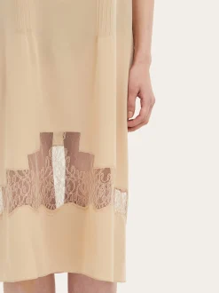 Dress with lace inserts - Women