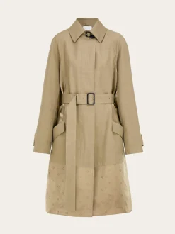 Duster coat with satin inserts - Women