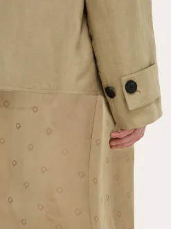 Duster coat with satin inserts - Women