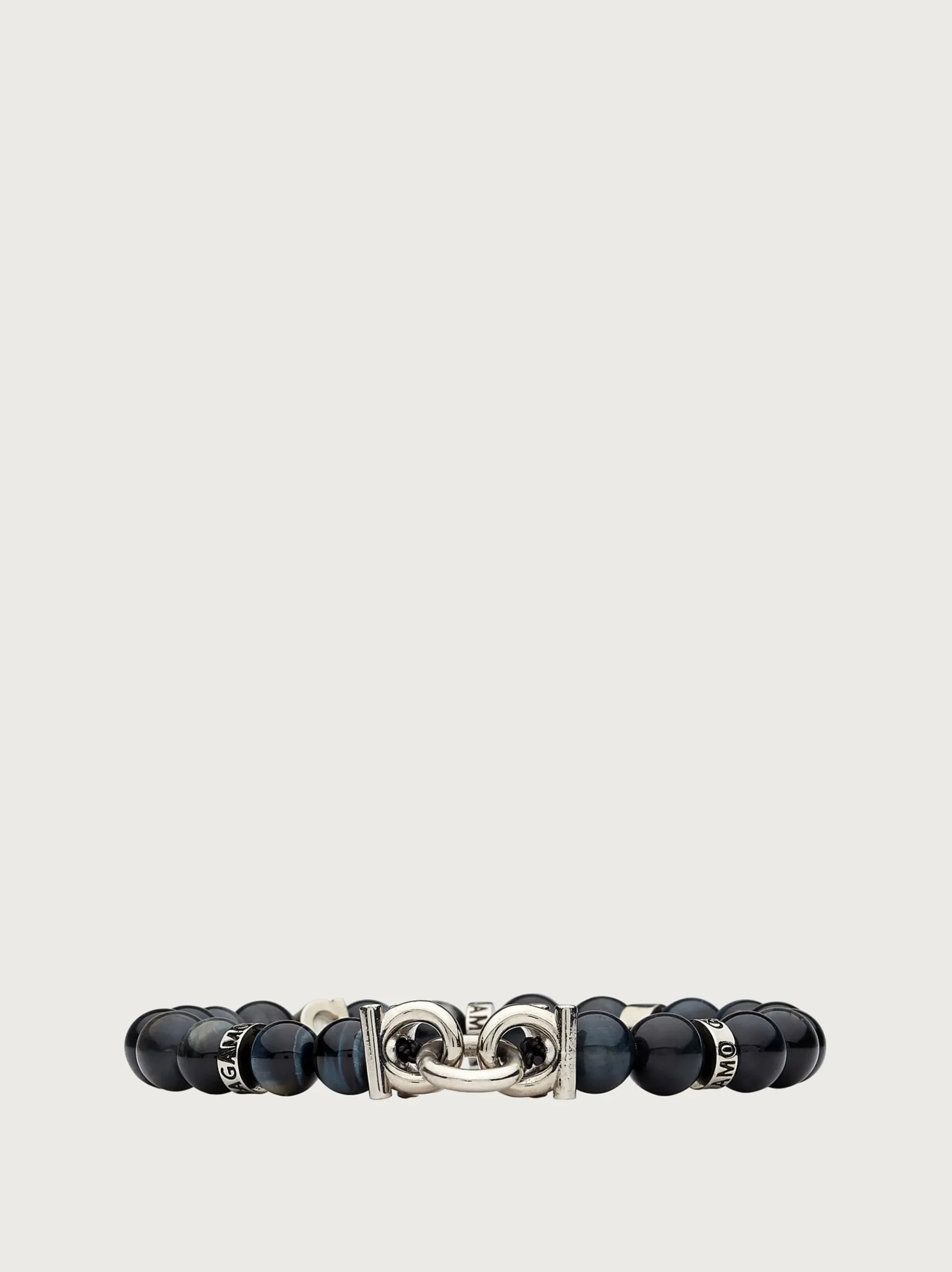 Elasticated bracelet with Gancini (20cm) - Men