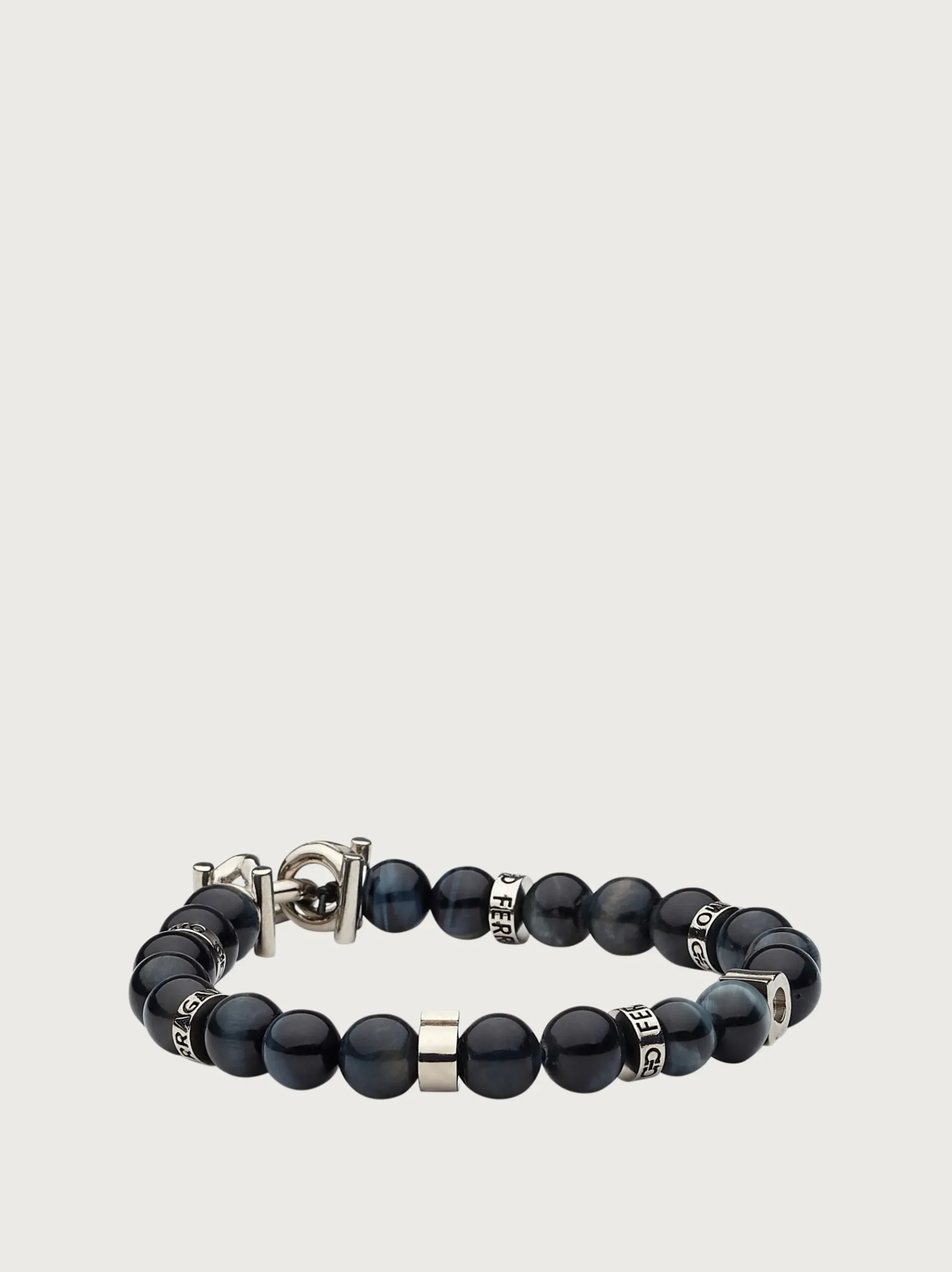 Elasticated bracelet with Gancini (20cm) - Men
