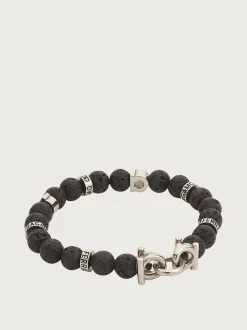 Elasticated bracelet with Gancini (18cm) - Men