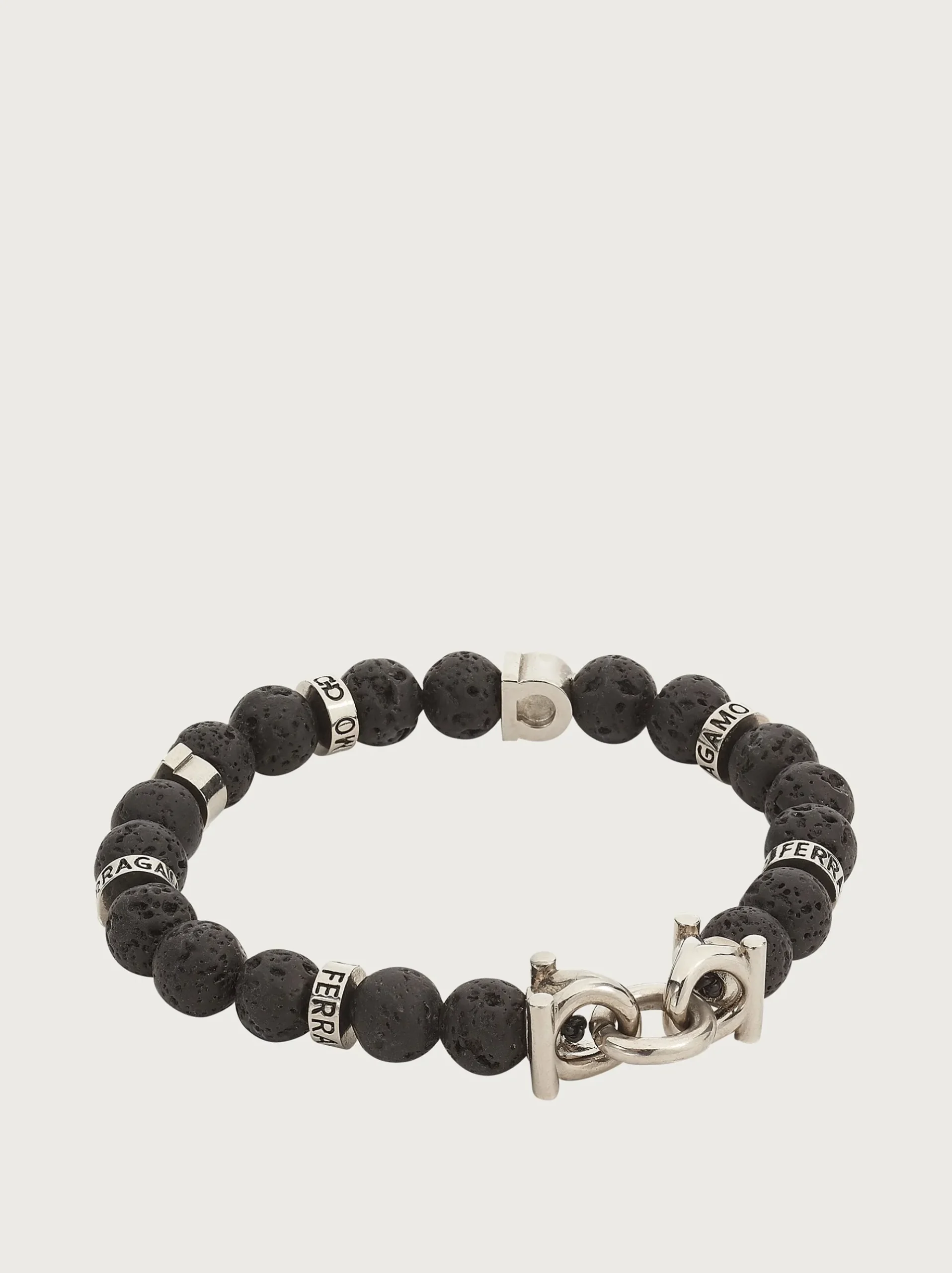 Elasticated bracelet with Gancini (18cm) - Men