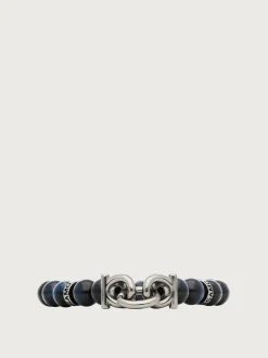Elasticated bracelet with Gancini (18cm) - Men