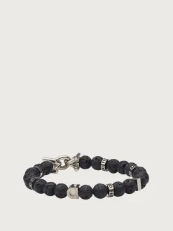 Elasticated bracelet with Gancini (20cm) - Men