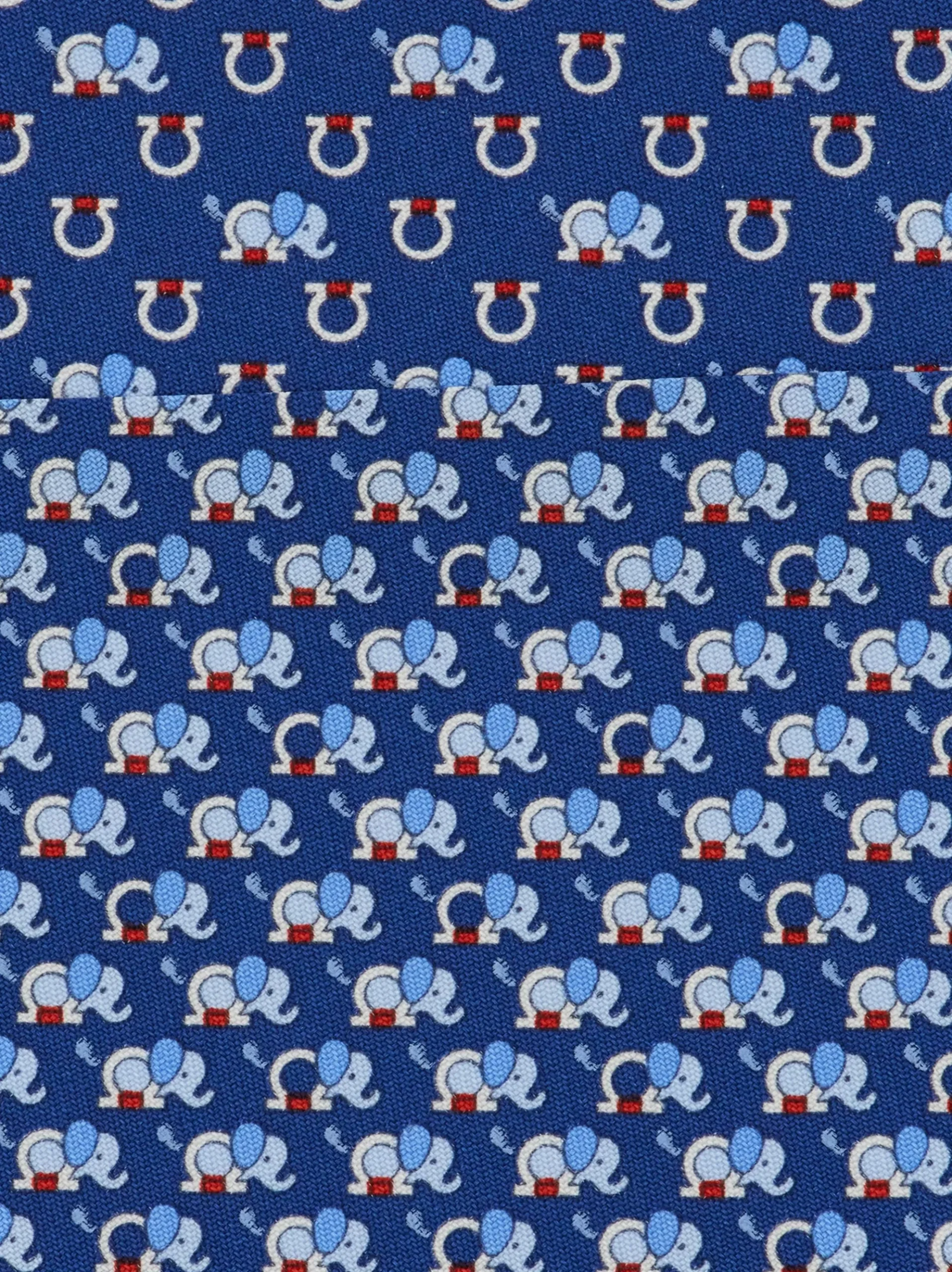 Elephant print silk tie - Men