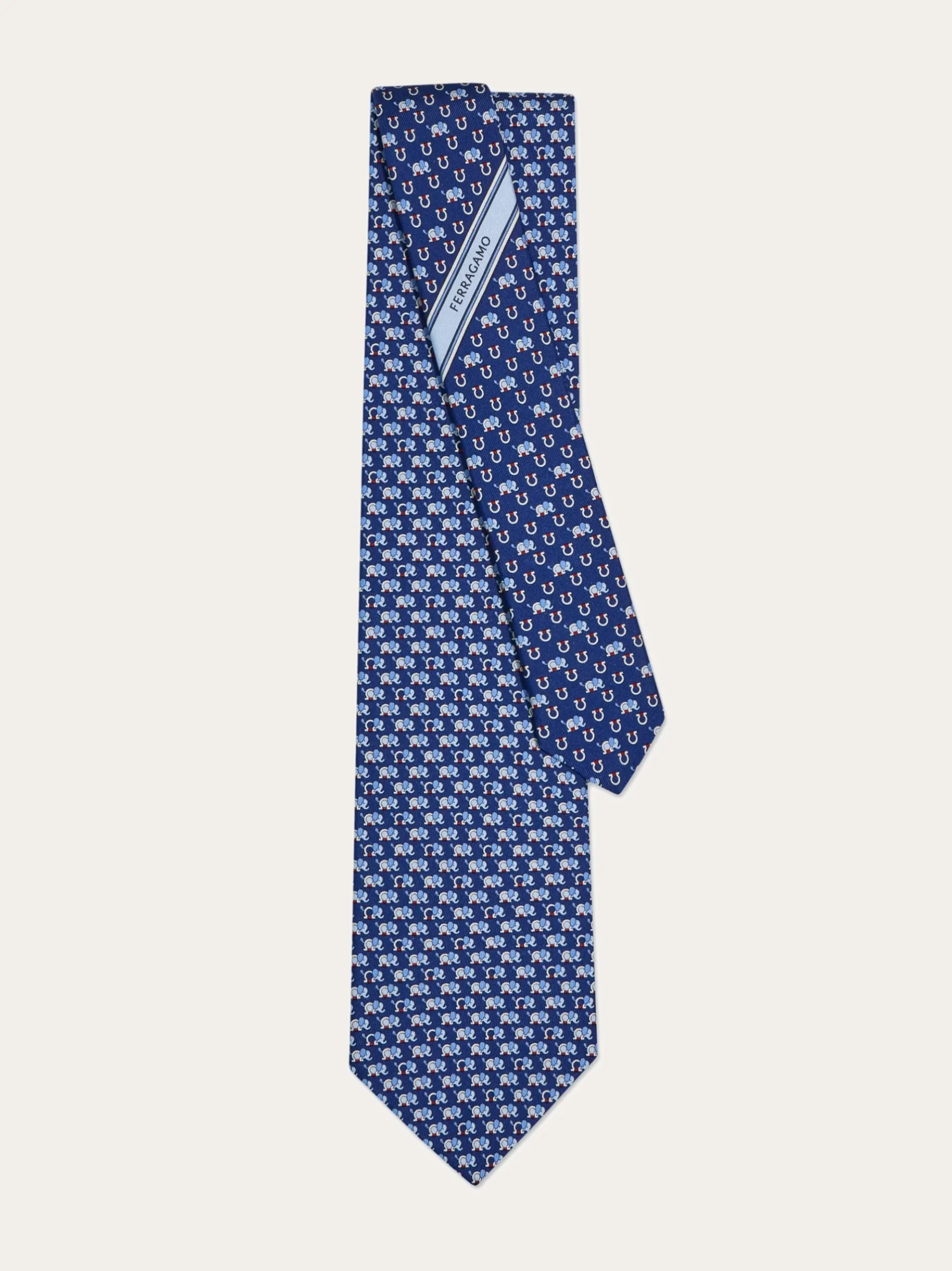Elephant print silk tie - Men