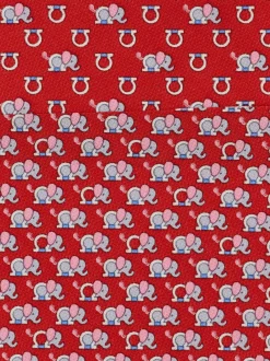 Elephant print silk tie - Men