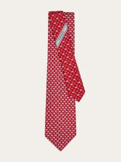 Elephant print silk tie - Men