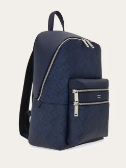 Embossed Gancini backpack - Men