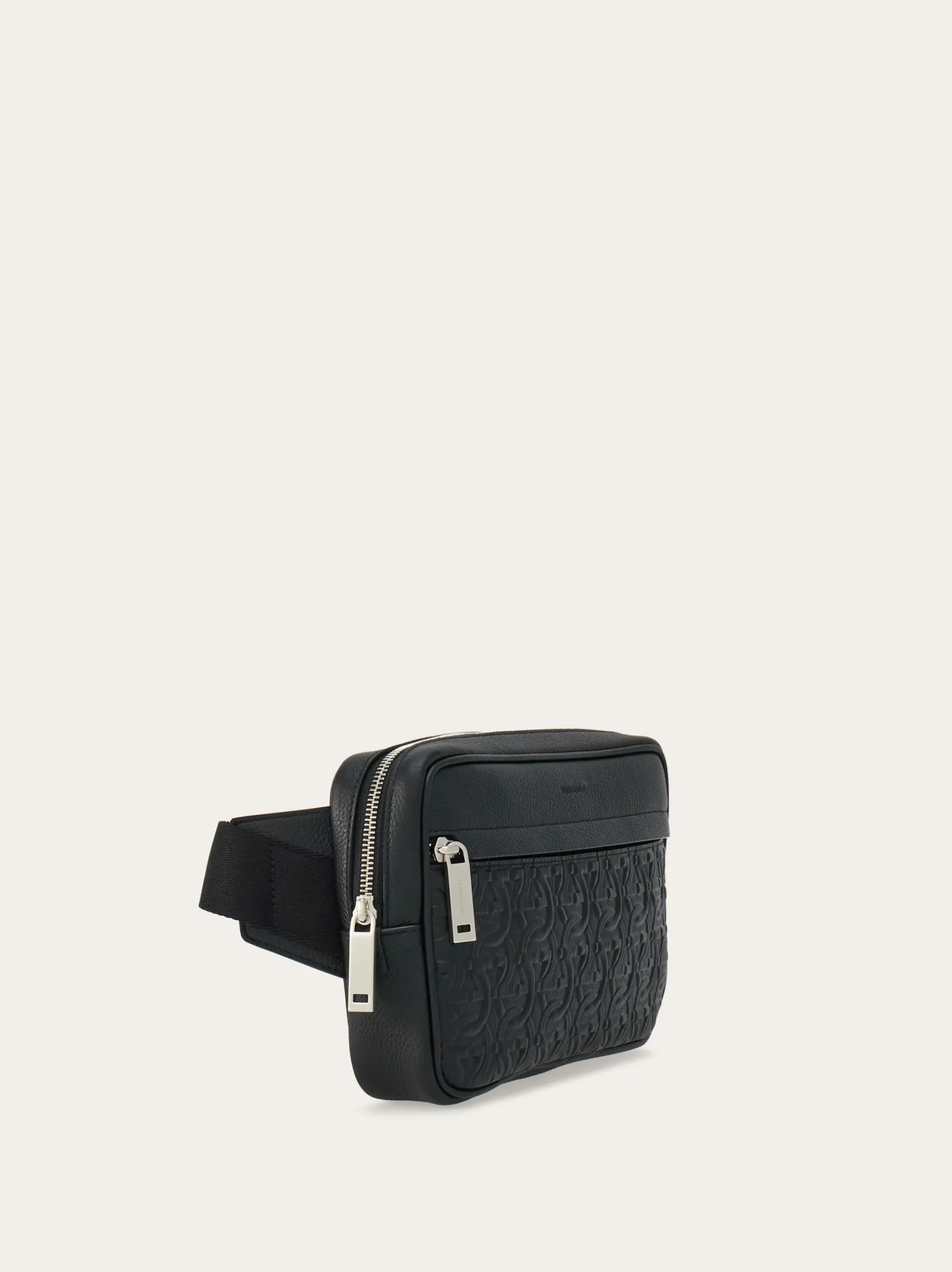 Embossed Gancini belt bag - Men