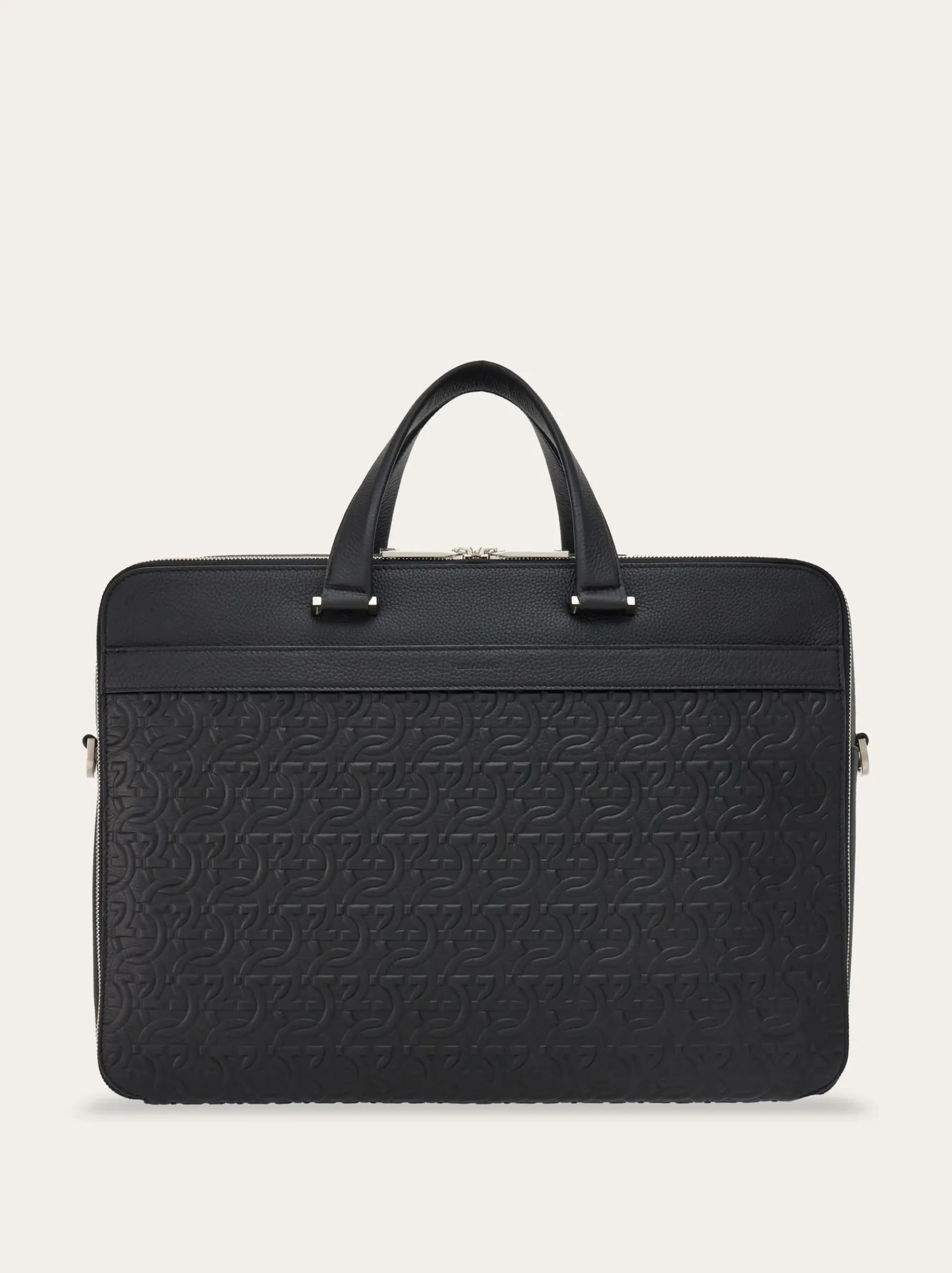 Embossed Gancini briefcase - Men