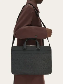Embossed Gancini briefcase - Men