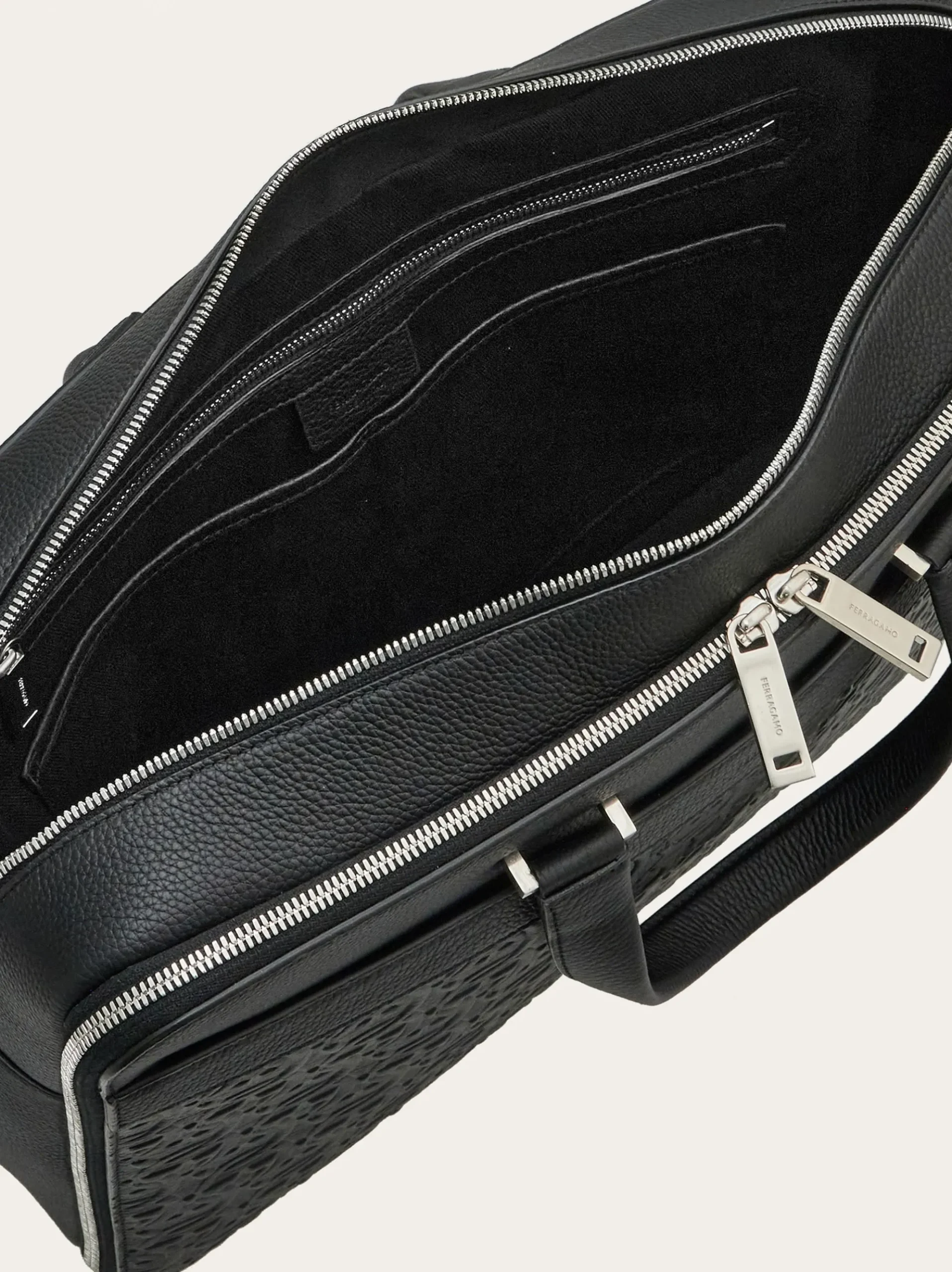 Embossed Gancini briefcase - Men
