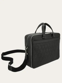 Embossed Gancini briefcase - Men
