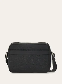 Embossed Gancini crossbody bag - Men